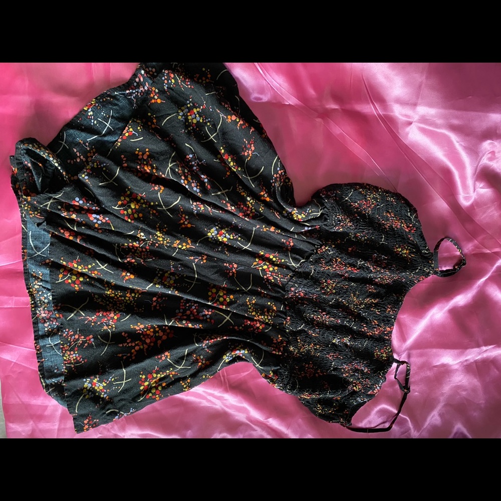 Black floral Romper